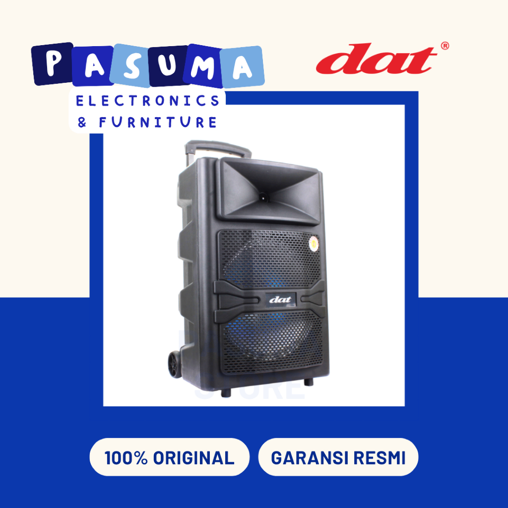 SPEAKER DAT DT-1210 FT 2 MIC SPEAKER TROLI DAT DT1210 FT 2 MIC SPEAKER 12 INCH SPEAKER PORTABLE DAT 