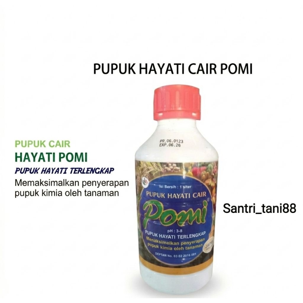 Pupuk Hayati cair POMI kemasan 1 liter Original