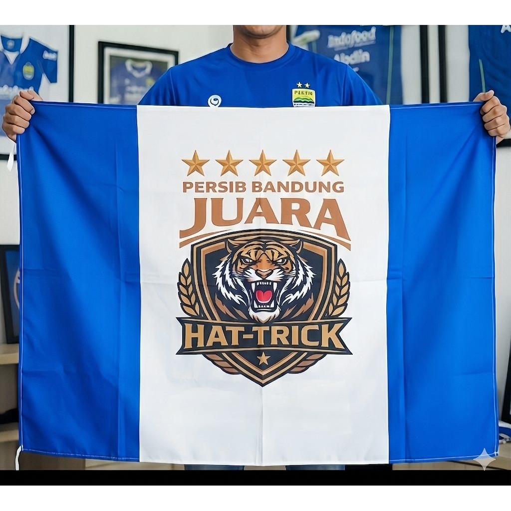 BENDERA PERSIB BANDUNG BENDERA HATTRICK BENDERA PERSIB JUARA