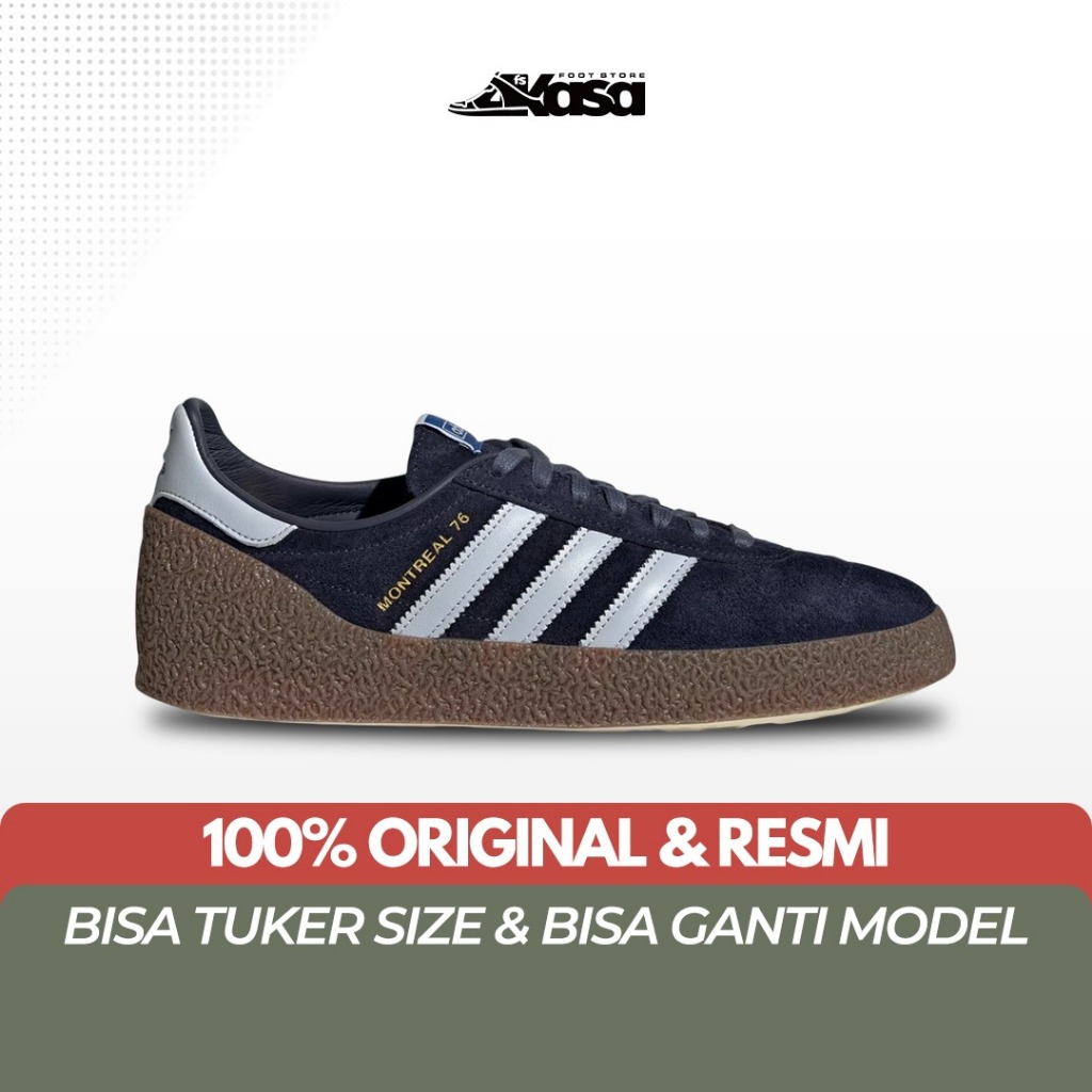 Sepatu Sneakers unisex Montreal 76 OG Shadow Navy Halo Blue Gum