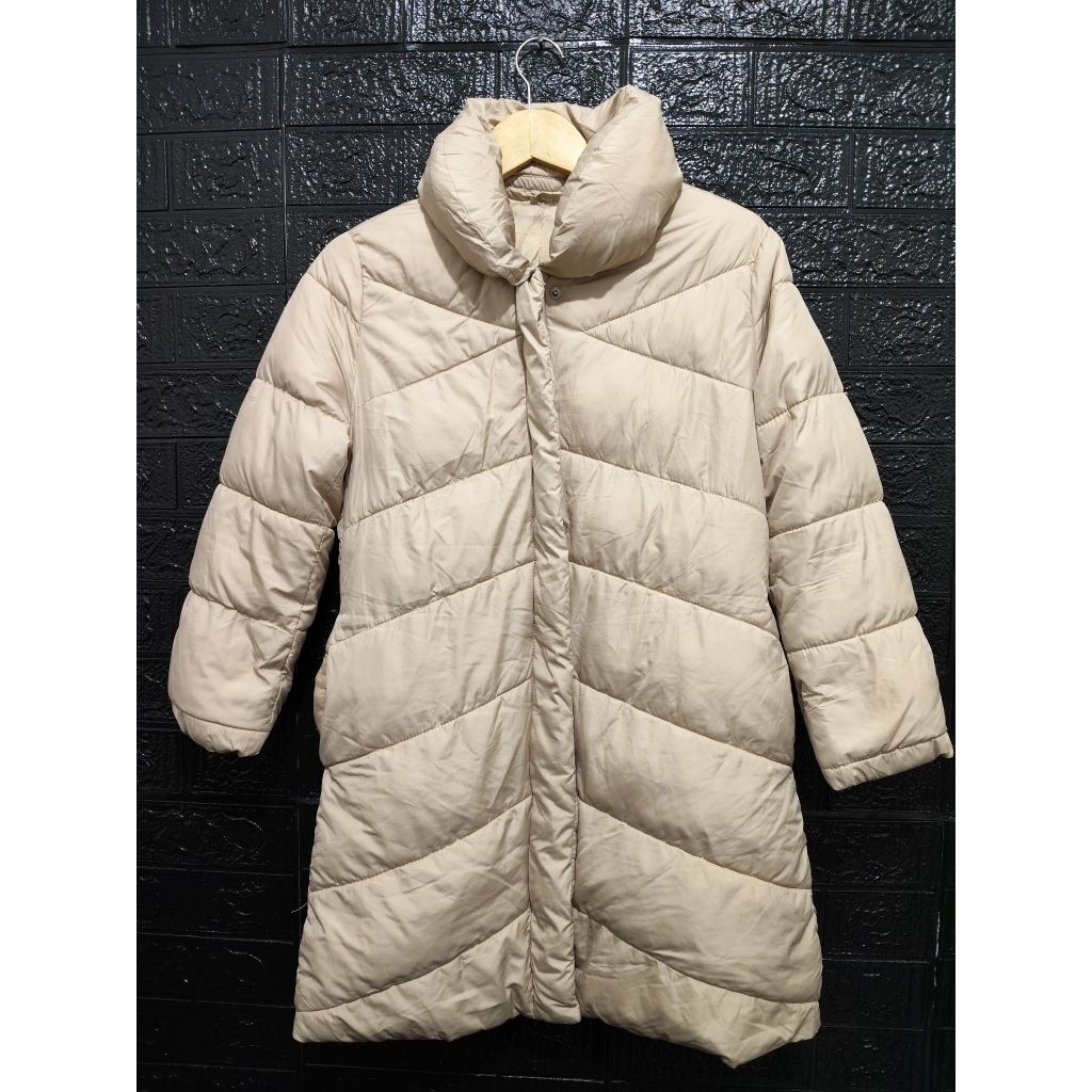winter puffer jacket GU Uniqlo kerah balon