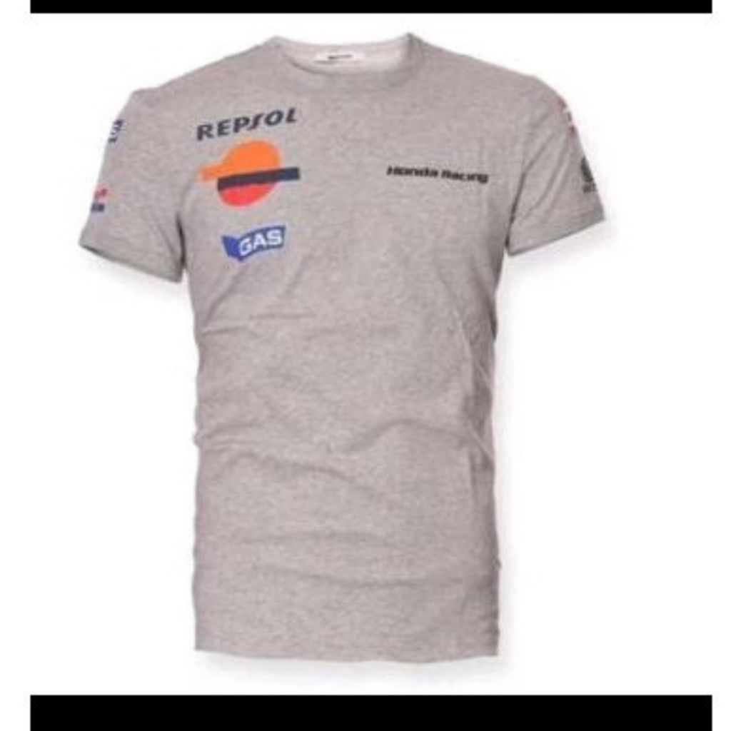 Baju KAOS GAS ORIGINAL TEAM HONDA REPSOL MOTOGP GREY