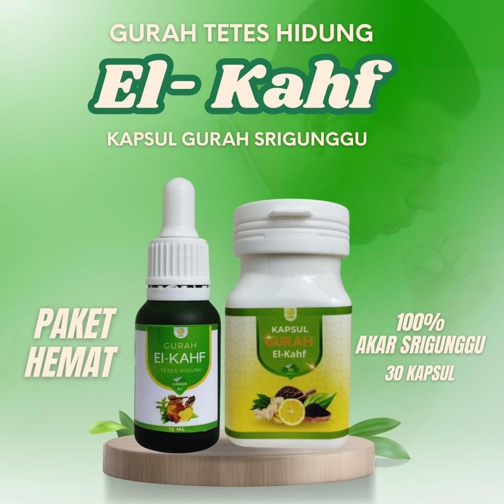 Paket Terapi Gurah Detox Lendir Gurah Tetes Hidung Gurah Hidung El Kahf 15ml Original Herbal Gurah f