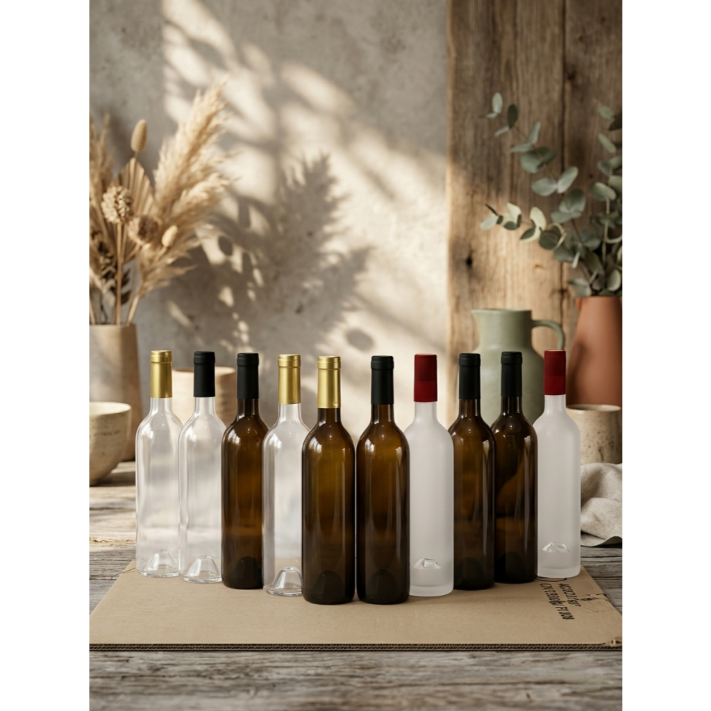 botol kaca wine 750ml botol kaca anggur 700ml botol kaca tutup alumunium seal