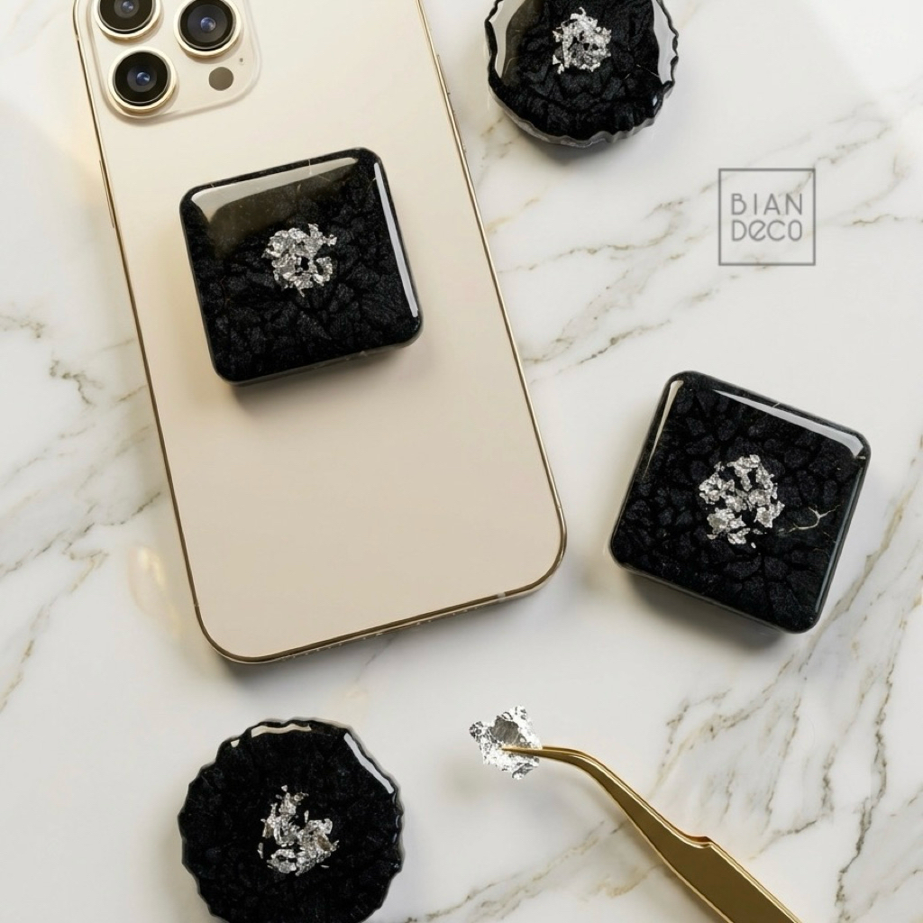 popsocket resin phone grip popsocket transparan Round Square collection