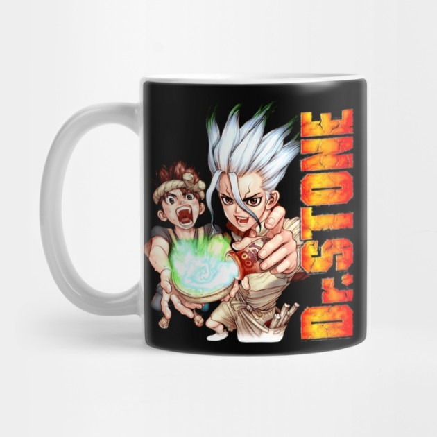 Senku Cartoon style adventure comic book Dr Stone Senku Tea Mug