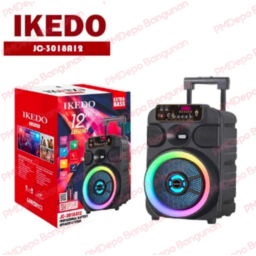 Speaker Bluetooth IKEDO JC3018A12  (Dengan 2 pcs Mics)