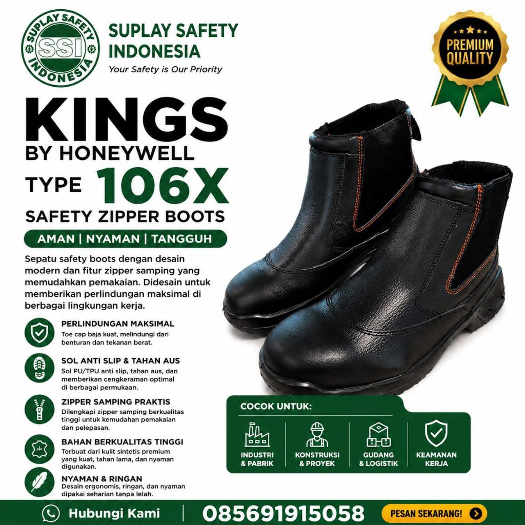 SEPATU SAFETY KINGS BY HONEYWELL TYPE KWD 106X - KINGS 106X - KWD 106X - KWD 106X TERBARU - SAFETY S