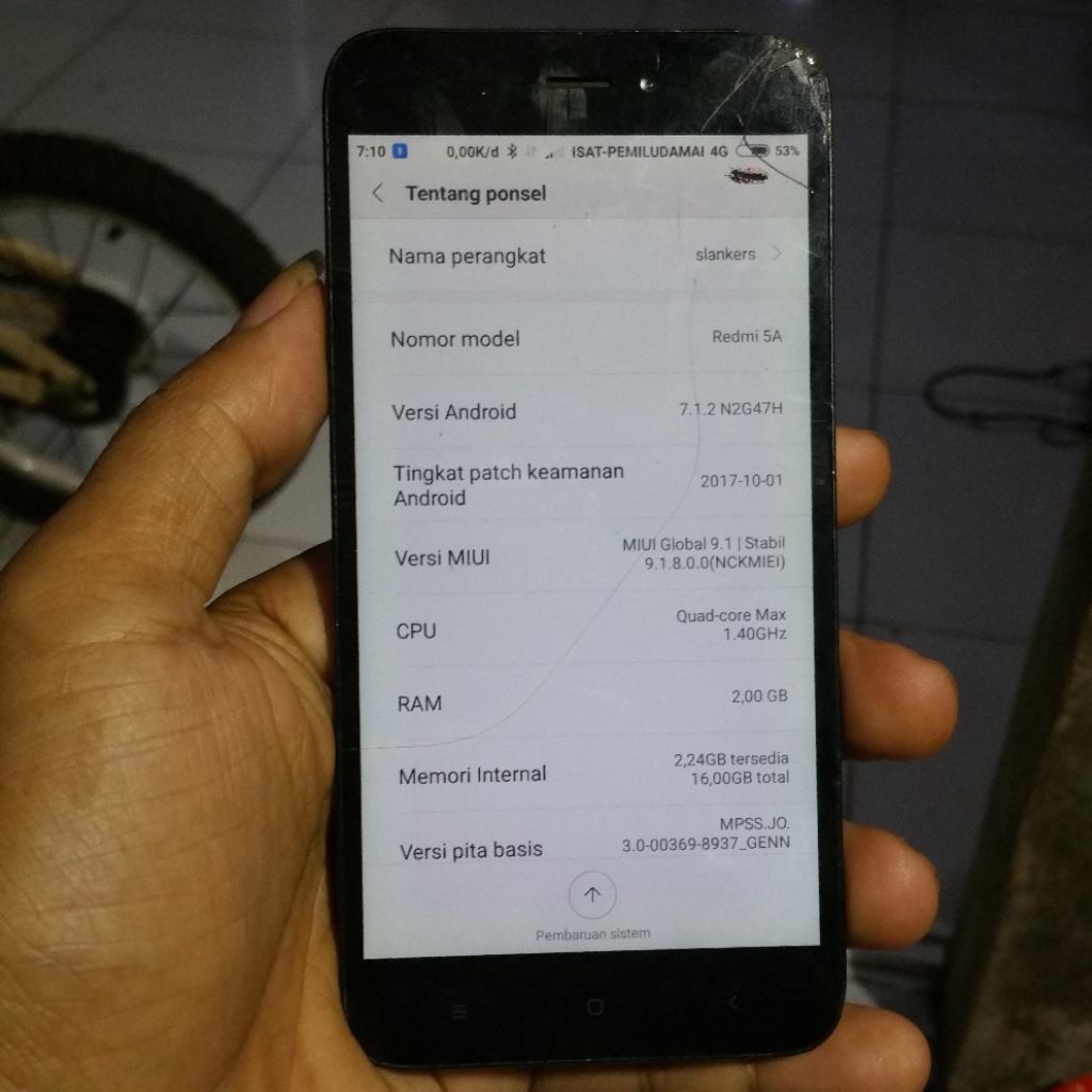 lcd tc redmi 5a ORI copotan retak sentuh normal