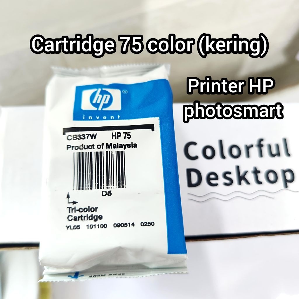 cartridge tinta 75 printer hp original (segel kering)Tinta catrige 74+75 printer hp desket D4260 ,D4