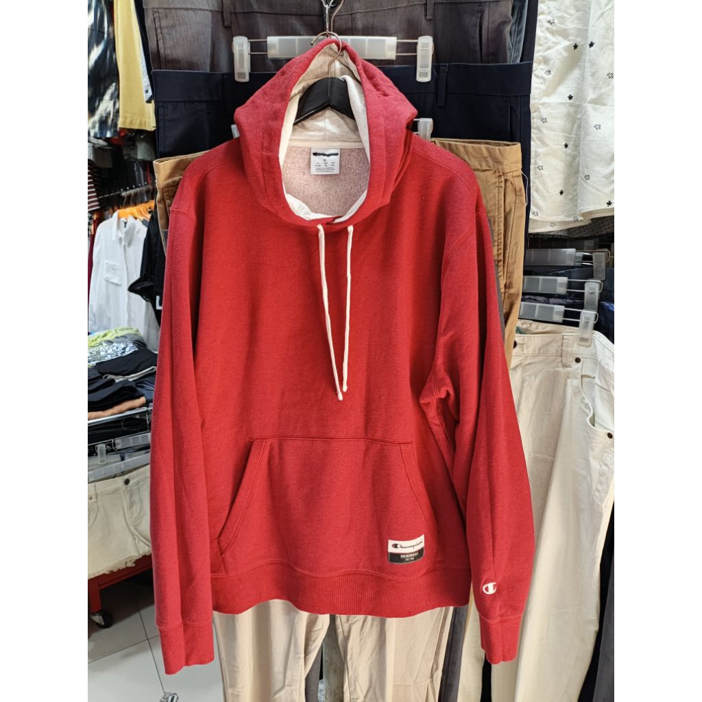 Switer Hodie merah maroon polos By Champion