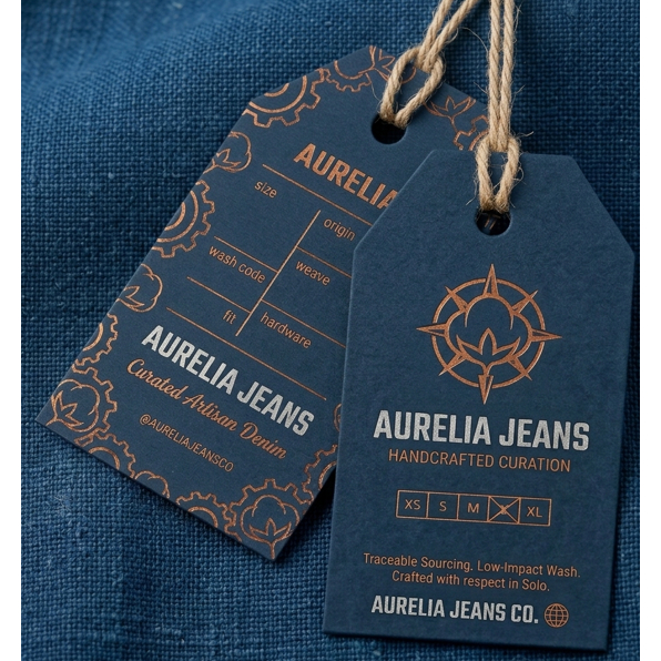 Hangtag label/ merk celana jeans cutbray denim