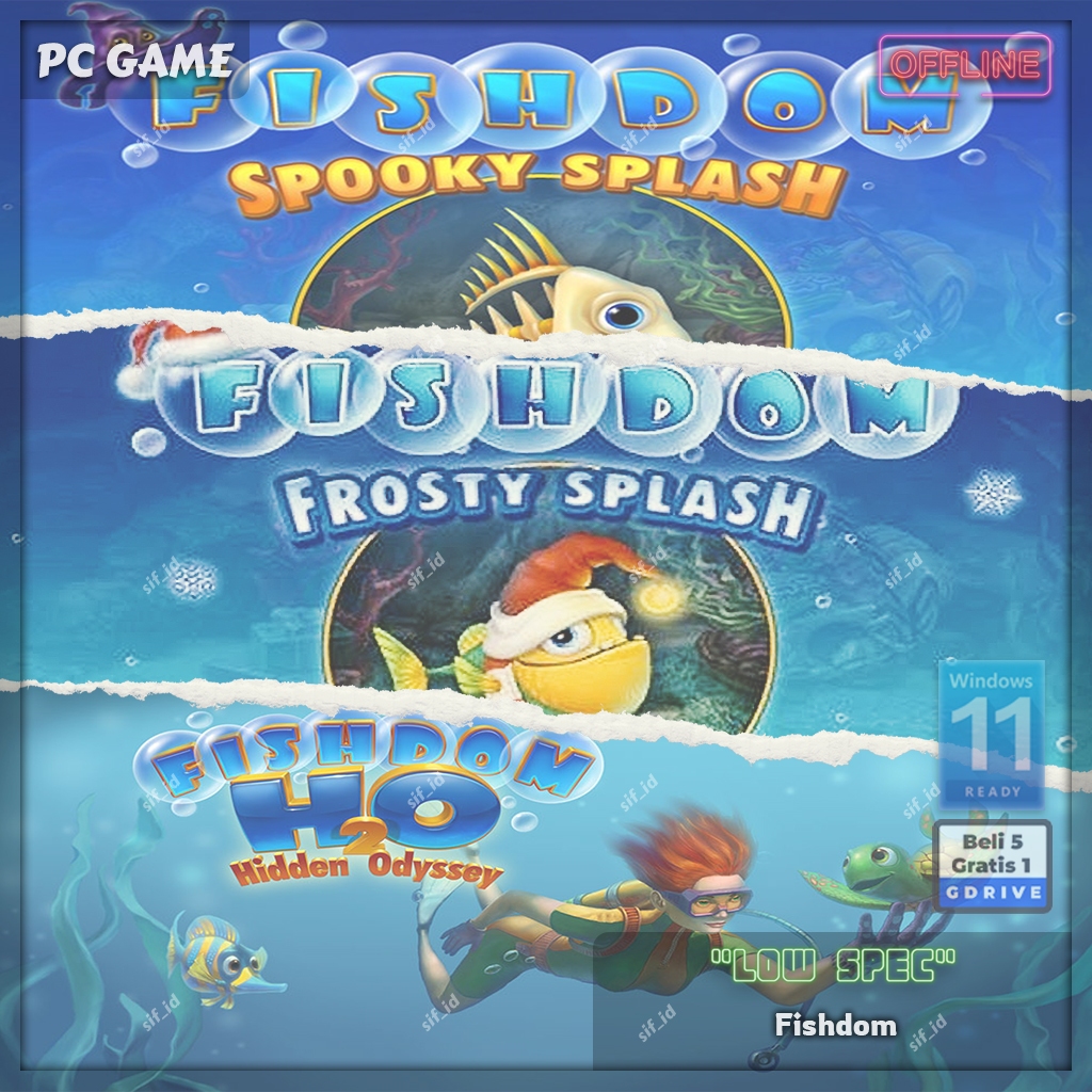 Fishdom H2O Hidden Odysse - Frosty Splash - Spooky Splash - PC Game
