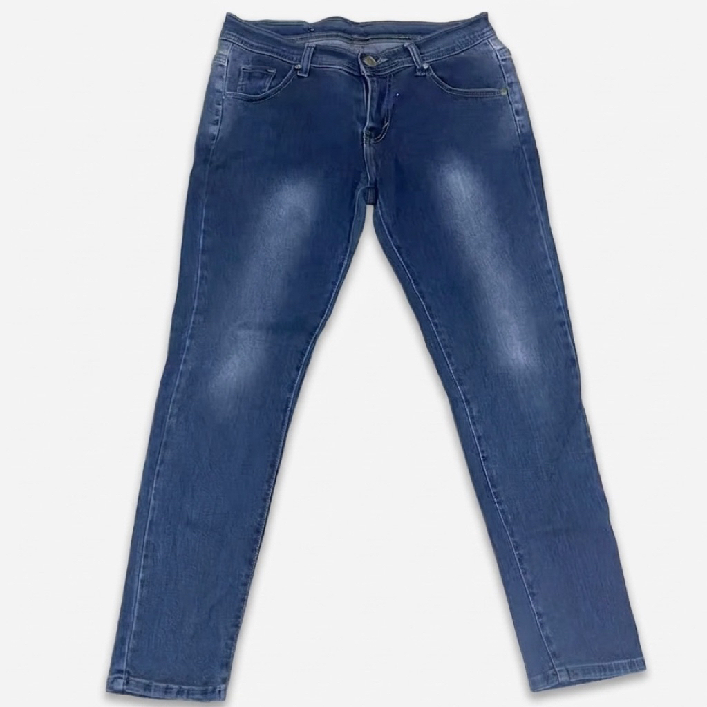Nadelus Fit Denim Jeans Faded Wash Design Wanita PRELOVED
