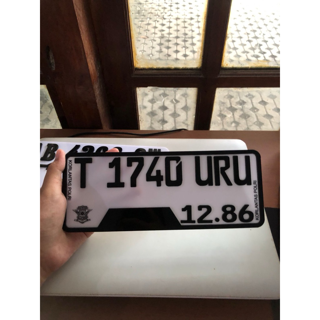 MOTOR - PLAT NOMOR MOTOR VARIASI TULISAN TIMBUL & GRAFIR FREE CUSTOM NAMA FREE CUSTOM NOMOR PLAT
