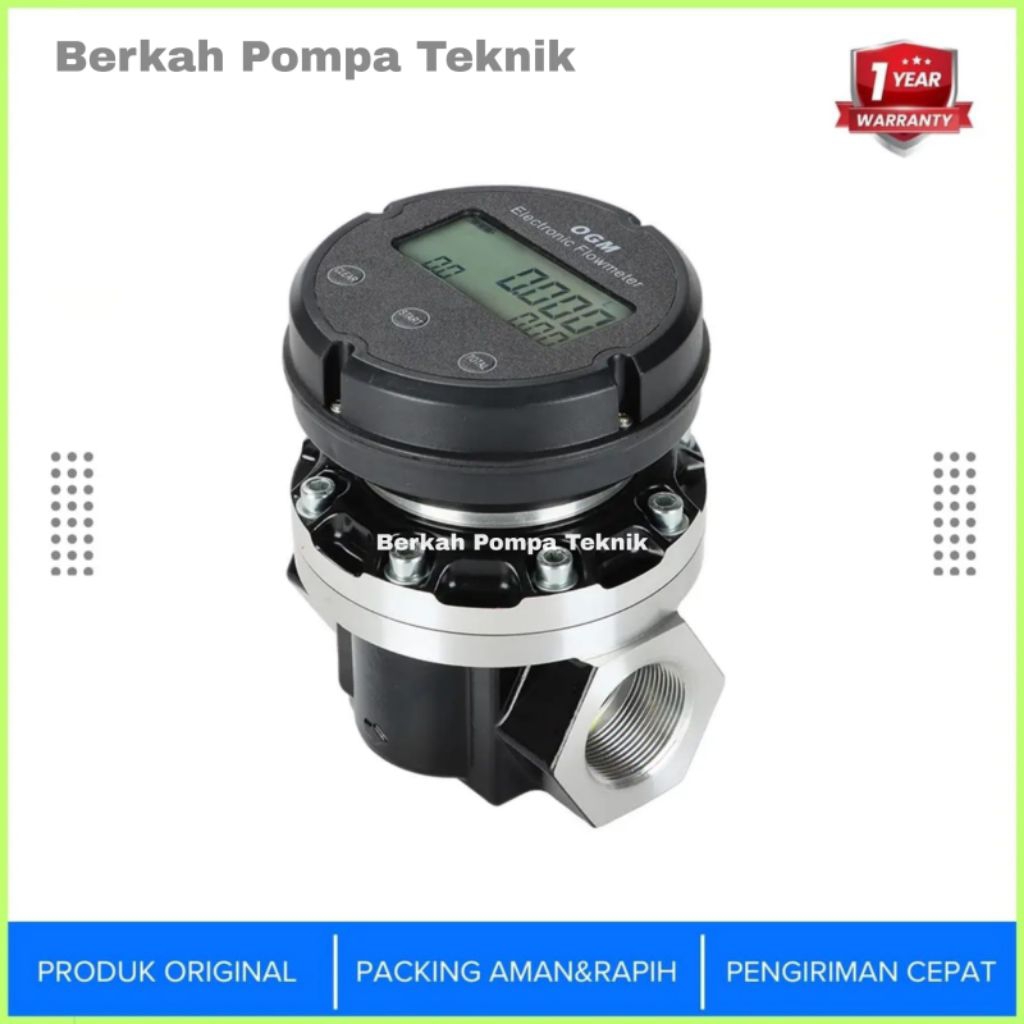 Flow Meter Solar Digital 1inch Flow Meter OGM Digital 1" Flowmeter Solar Minyak Oli
