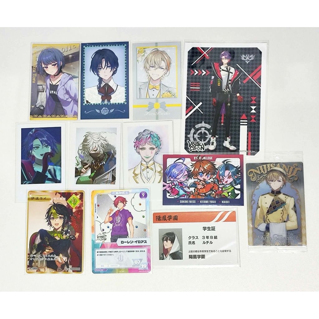 Nijisanji Cheki Card Wafer Card Bromide Murakumo Kagetsu Inami Rai Fuura Kanato Yumeoi Kakeru Joe Ri