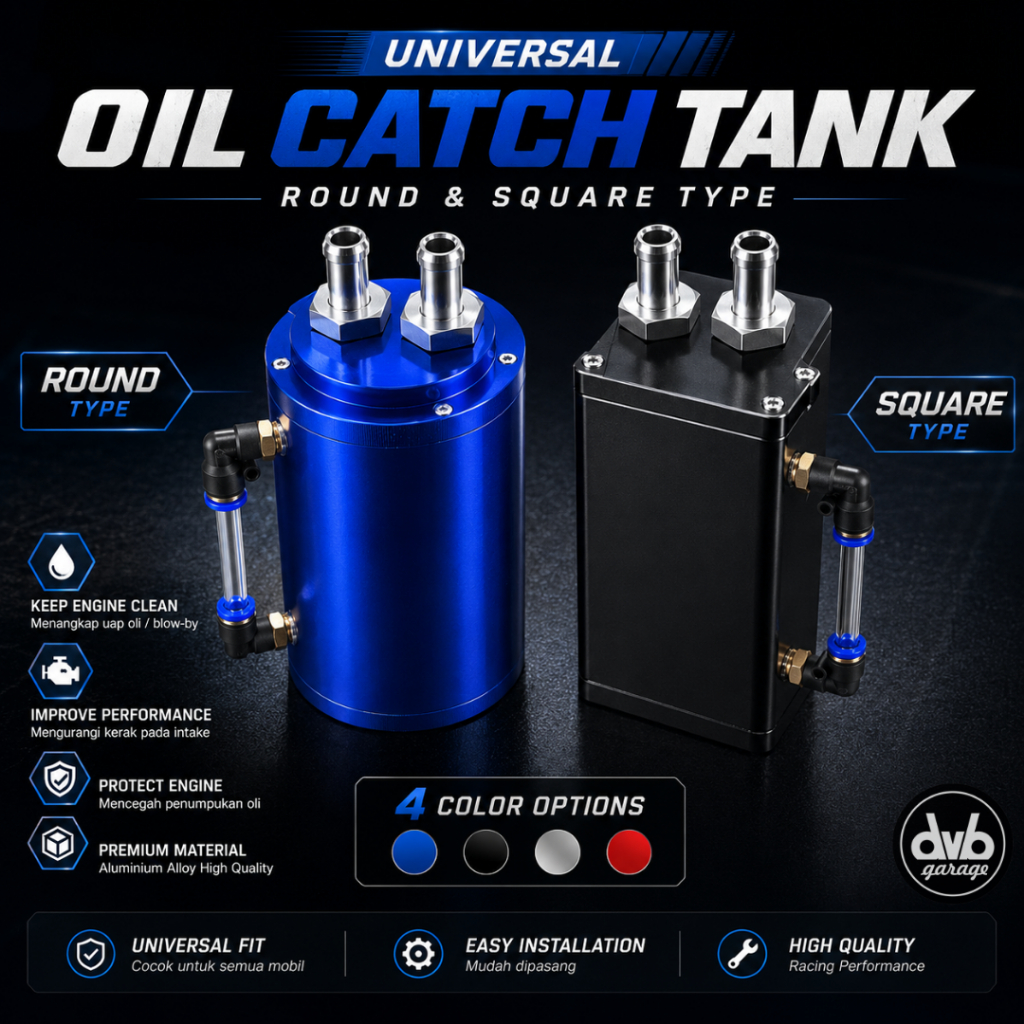 OIL CATCH TANK OCT PENAMPUNG UAP OLI MESIN DIESEL UNIVERSAL