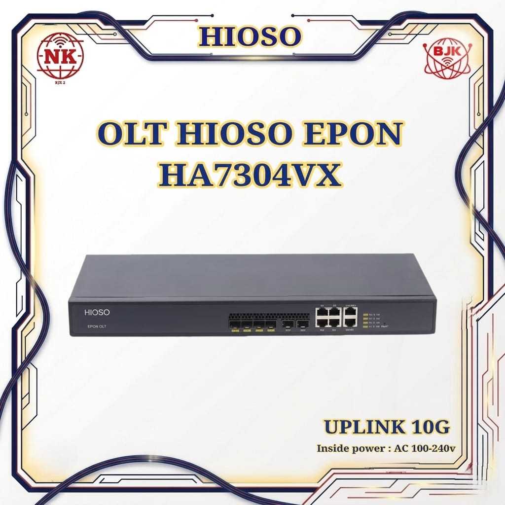 OLT HIOSO 4 PORT EPON HA7304VX SUPPORT UPLINK 10G