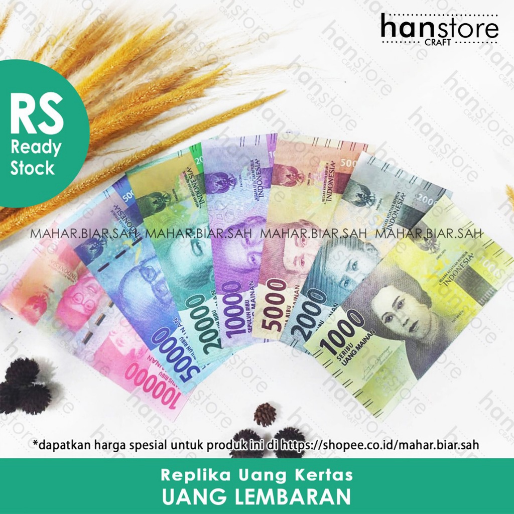 RS 10 lembar Replika Uang Kertas Versi / Model Lama Emisi 2016 / Mahar / Seserahan / Dekorasi / Uang