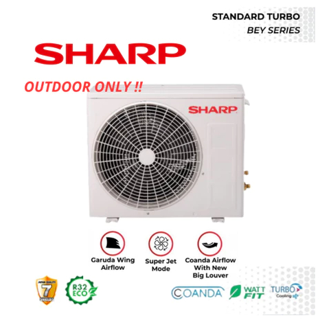 OUTDOOR AC SHARP AH-A7BEY SPLIT 3/4 PK STANDARD BARU