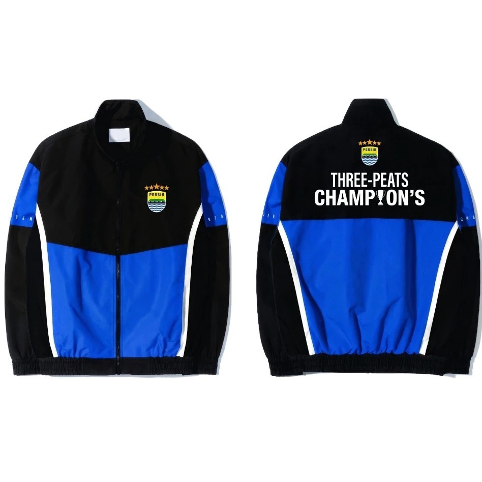 Jaket Tracktop Persib Three-Peats Champions 2026 / Jaket Parasut Persib Hattrick Juara 2026 Design C