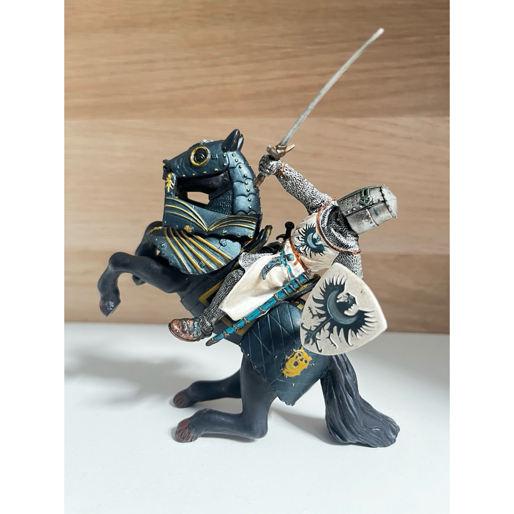 Figure Papo horse knight , ksatria kuda original papo