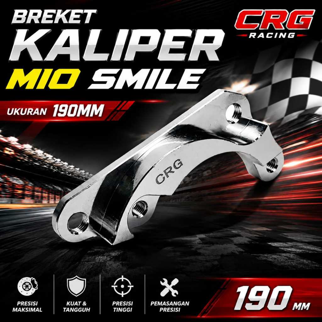Breket Kaliper 2 Piston Mio 190 mm Breket Kaliper Mio Smile Mio Soul Mio M3 Disc 190MM Breket 2P Kal
