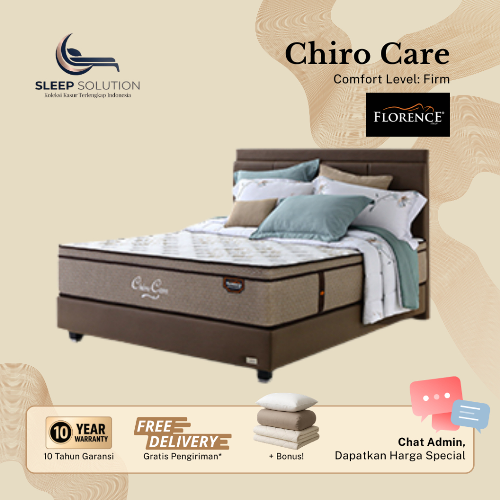 FLORENCE CHIROCARE I Kasur Spring Bed | Matras Premium | 100x200, 120x200, 160x200, 180x200, 200x200