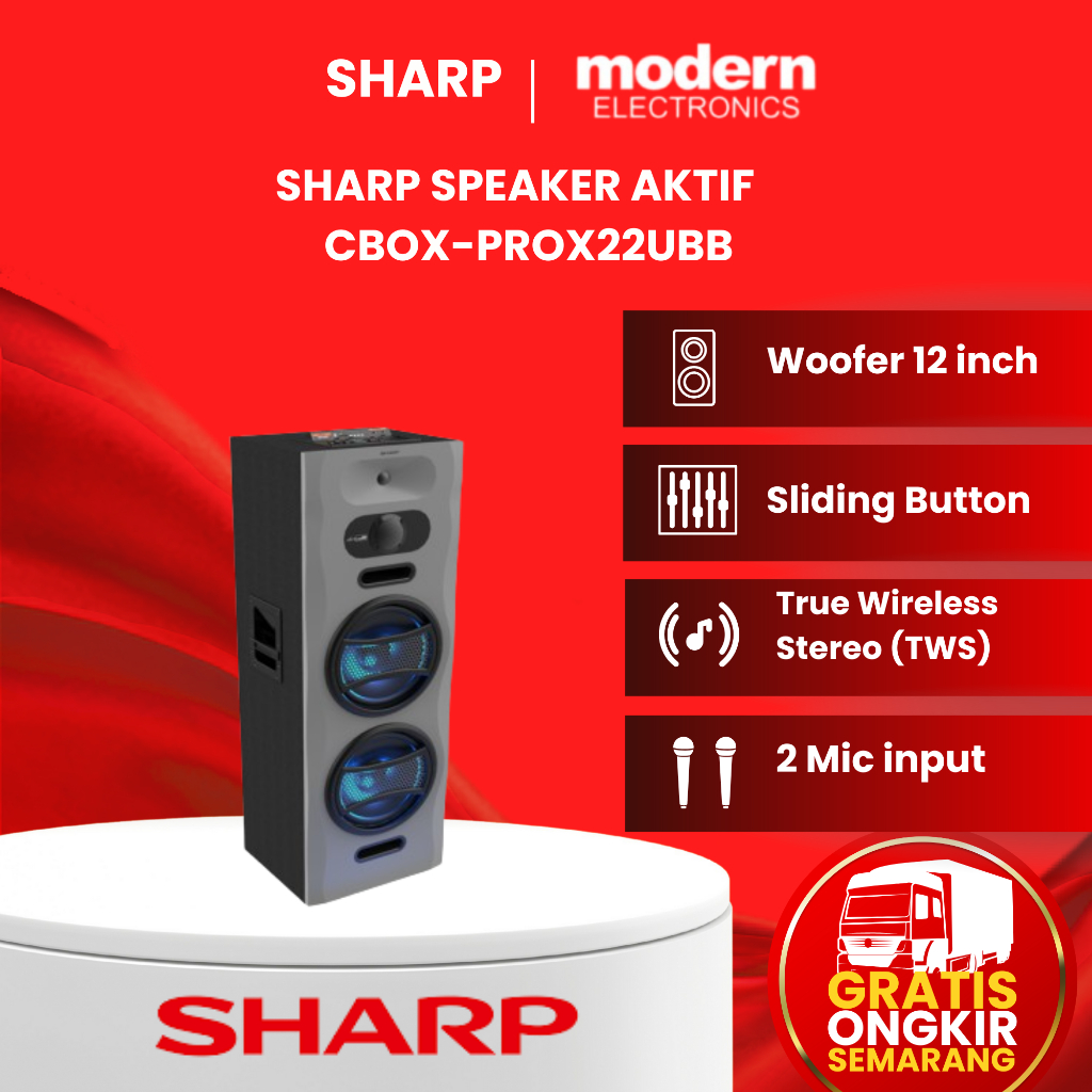 SPEAKER SHARP CBOX-PROX22UBB NEW CBOX PRO-X SERIES 12"