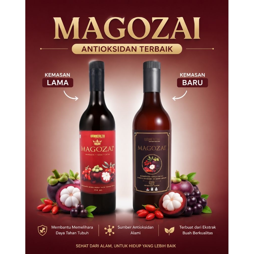 UNIHEALTH Magozai 750 ml Original 100% ANTIOKSIDAN TINGGI MAGOZAI BESAR