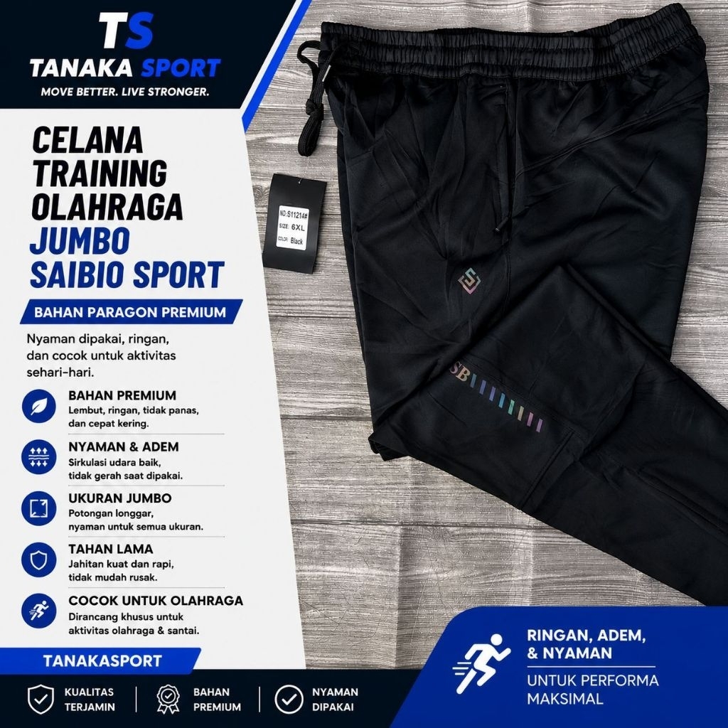 celana training Jumbo  pria wanita size big size premium