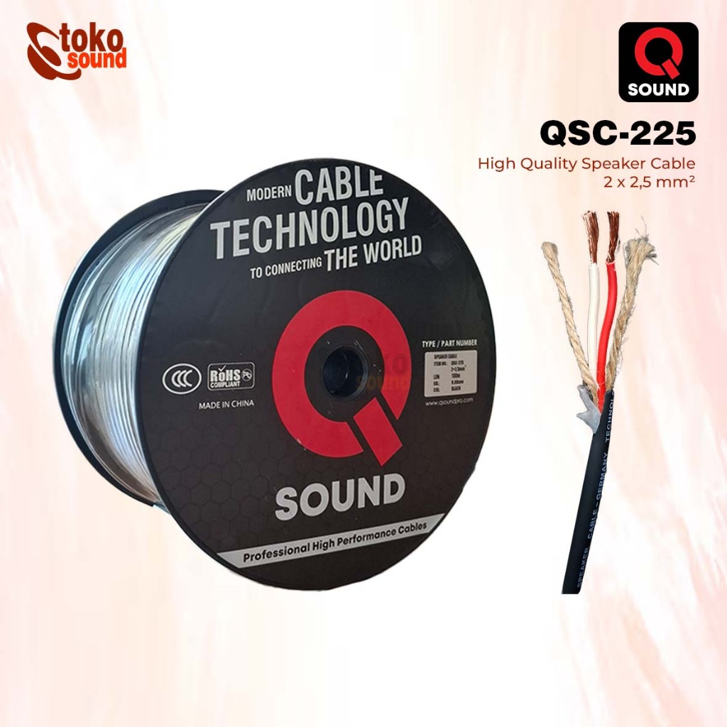Q-SOUND QSC-225 QSOUND QSC225 - Speaker Cable, Kabel Speaker 2 x 2,5 mm²