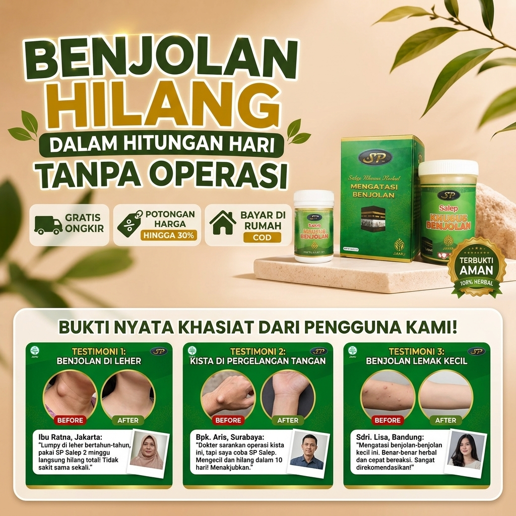 (DIJAMIN ASLI) SALEP KHUSUS BENJOLAN AR-RAIHAN - MENGOBATI BENJOLAN - GONDOK - TUMOR - obat kista - 