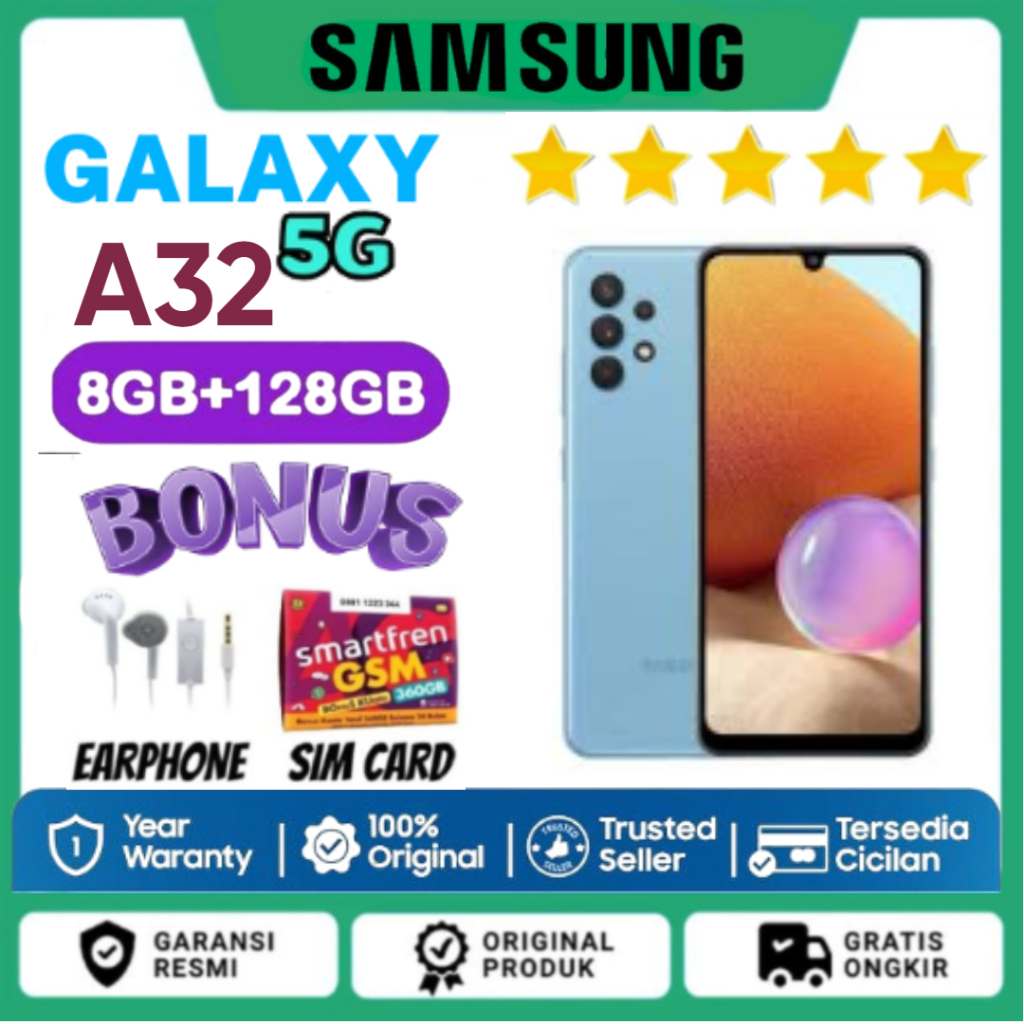 HP SAMSUNG A32 5G 8GB/128GB GARANSI RESMI DAN EXTRA BONUS