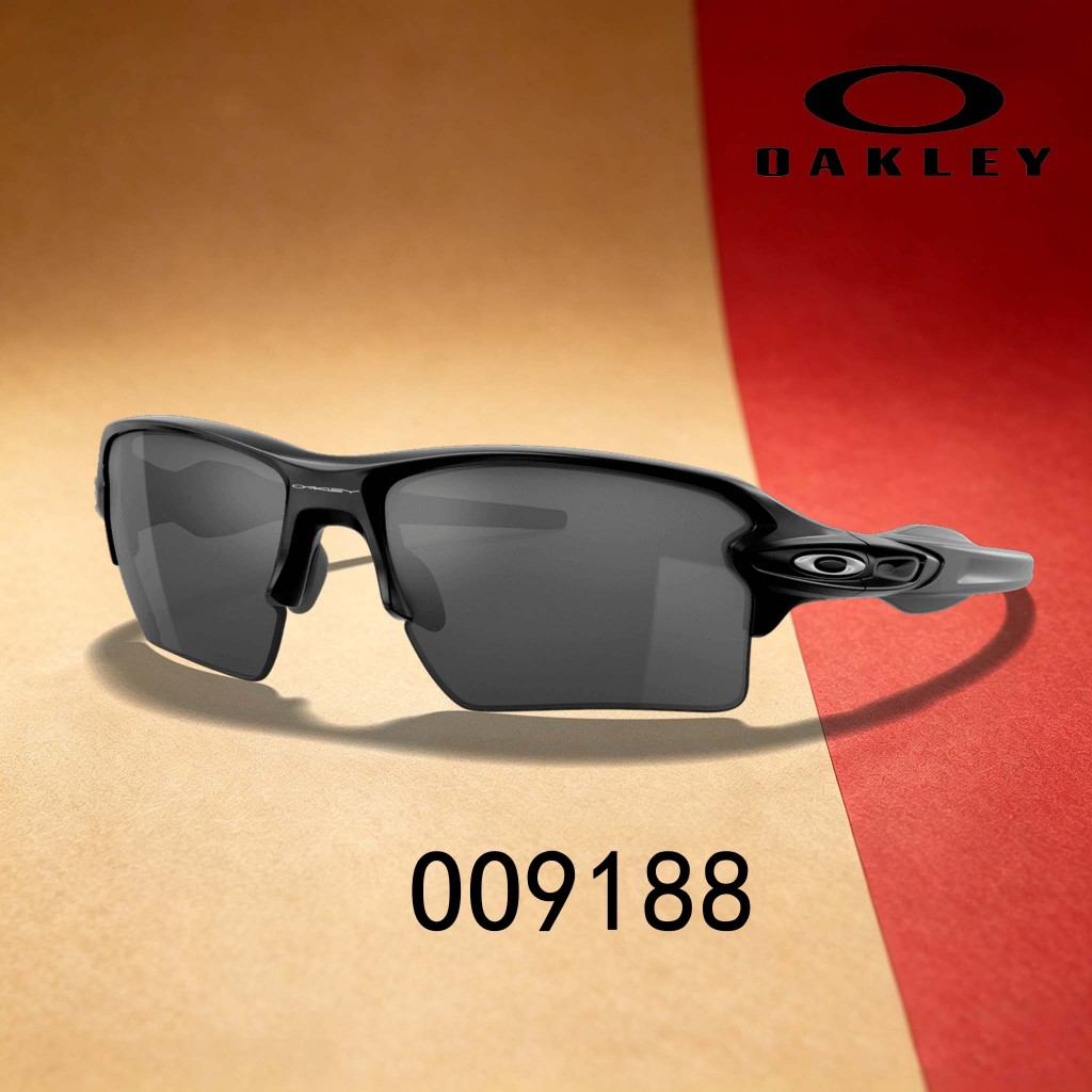 Kacamata Hitam Oakley Original Sunglasses FLAK 2.0 OO9188 Polished Black Wanita Pria