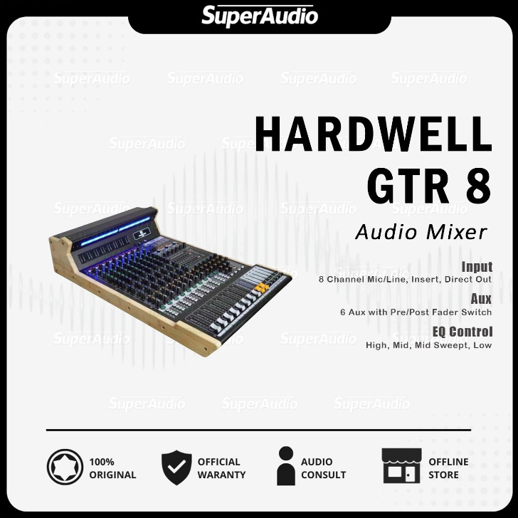 Hardwell GTR 8 Audio Mixer 8 Channel