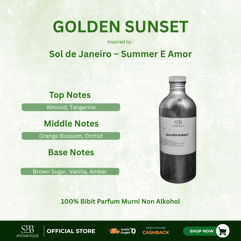 Bibit Parfum Searah S0l d3 J4n3!r0 – Summer E Amor Premium Original Tahan Lama Golden Sunset By SBB 