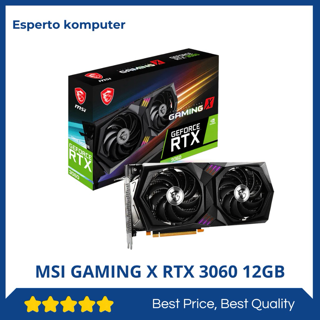 VGA MSI GAMING X RTX 3060 12GB GDDR6 OC Edition Fullset Normal Tested