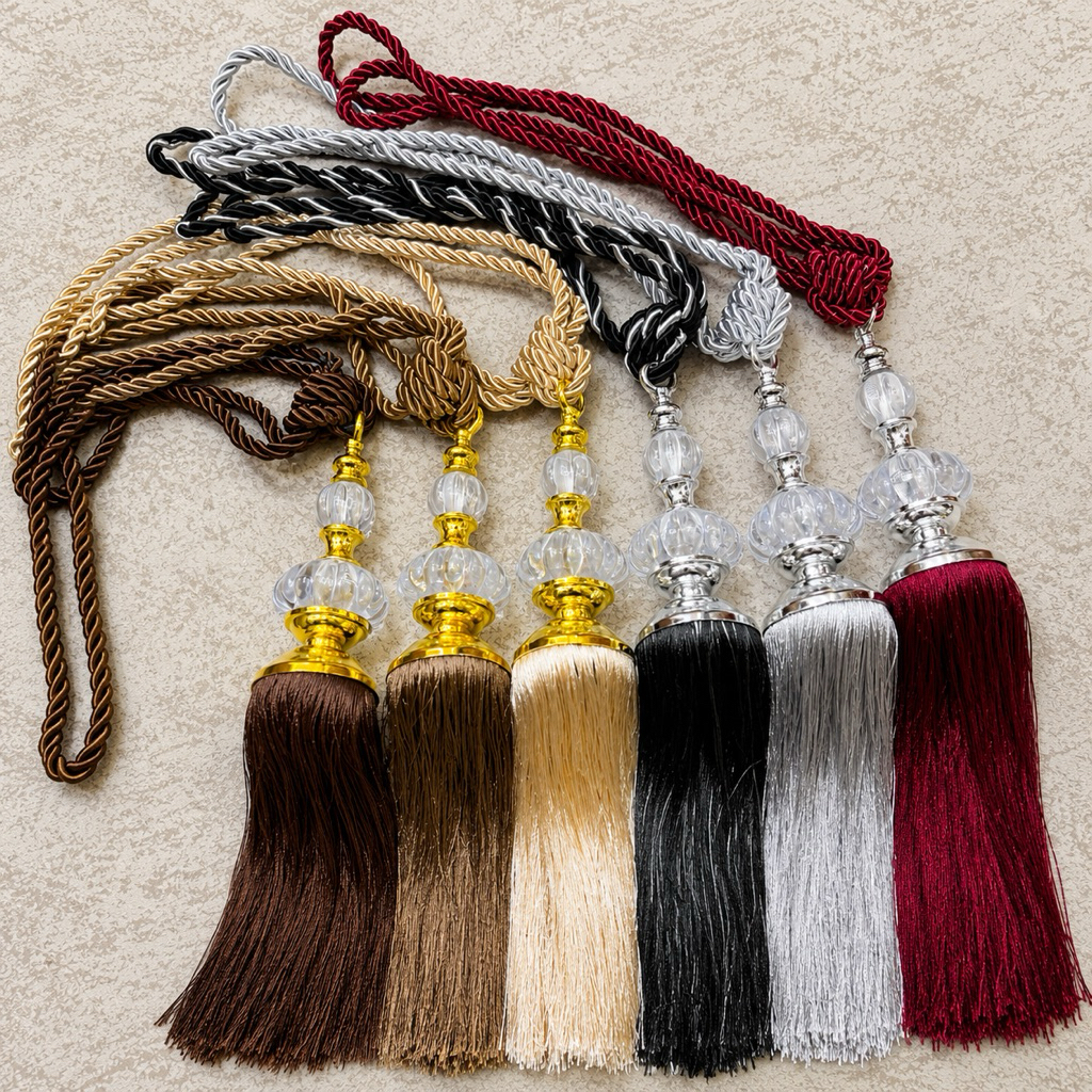 Tali gorden mewah Tassel gorden kristal jumbo / Pengikat gorden