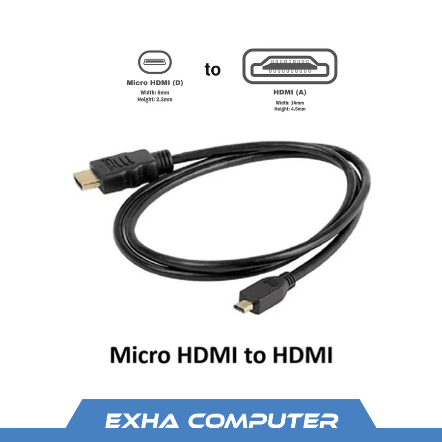 Kabel Micro HDMI to HDMI / Mini HDMI to HDMI Kabel Converter HDMi