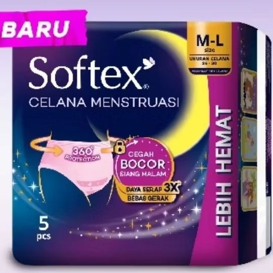 (isi 5) softex celana menstruasi pembalut softex