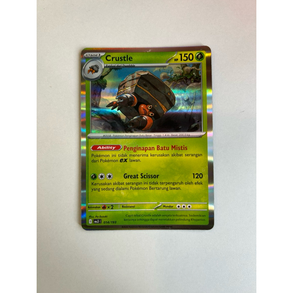 Crustle Holo - kartu pokemon indonesia original