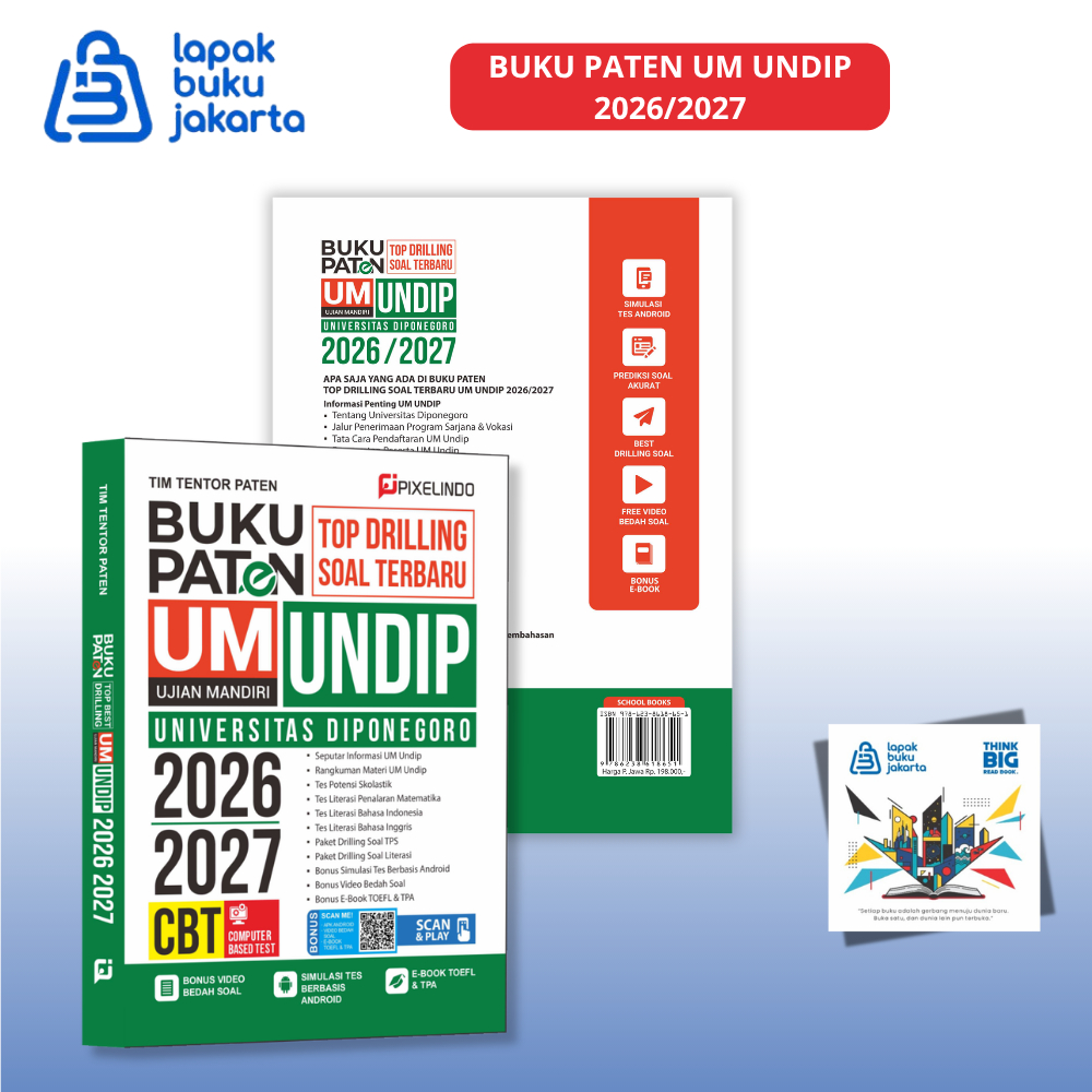 Buku Paten Ujian Mandiri Universitas Diponegoro (UM UNDIP) 2026/2027 ( New Arrival )
