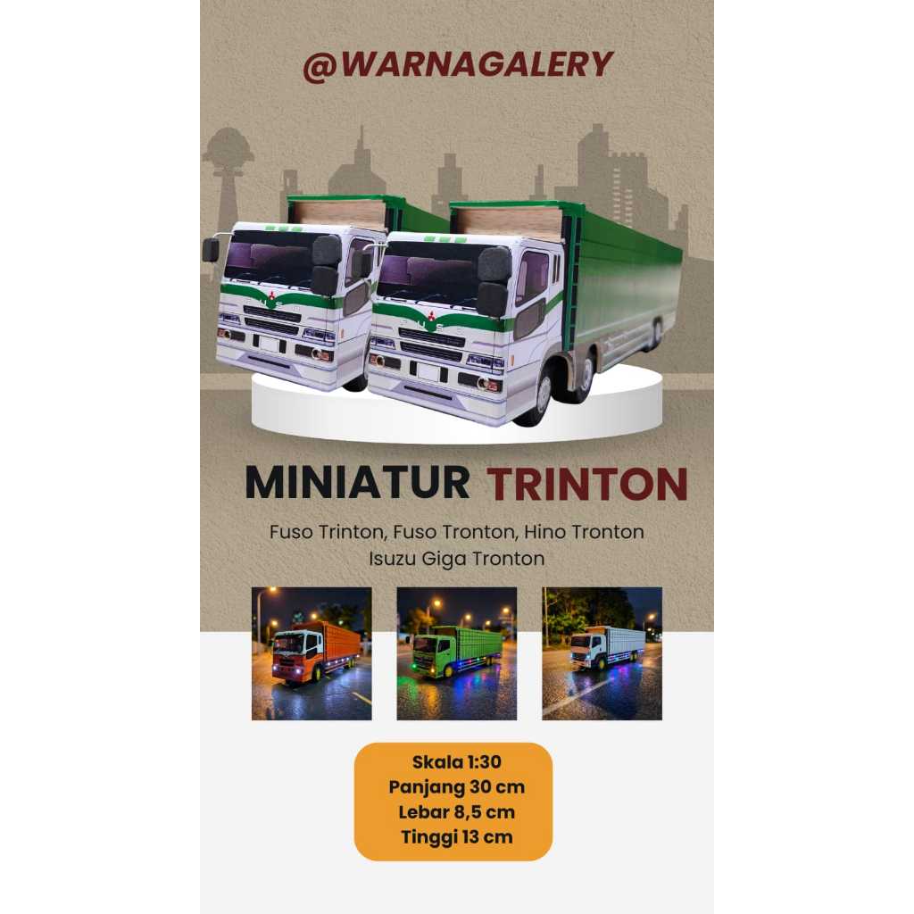 Miniatur truck FUSO super Great Trintin #Hino500jumbo #Miniaturtrukkayu