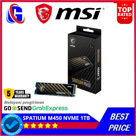 MSI SSD Spatium M450 V1 1TB PCIe 4.0 NVMe M.2
