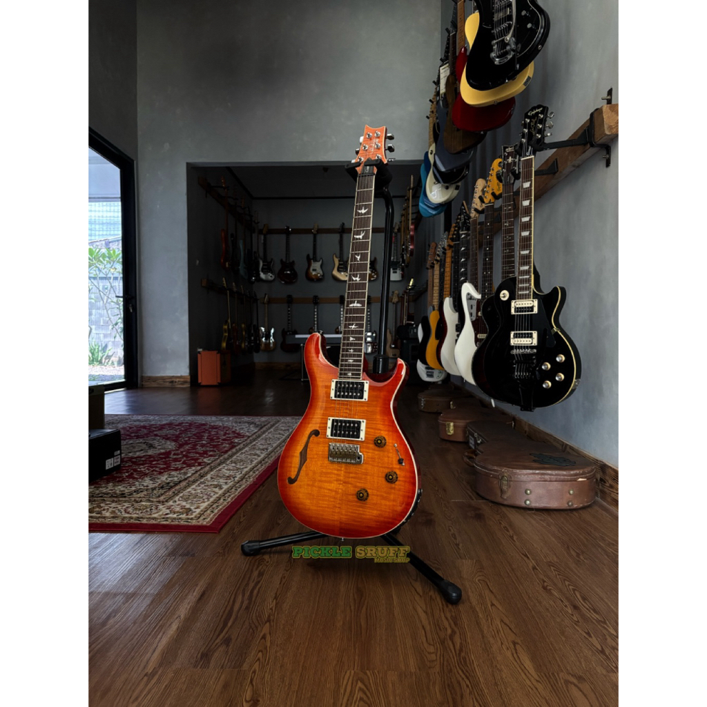 PRS SE CUSTOM 24 SEMI HOLLOW PIEZO VINTAGE SUNBURST | GITAR PRS SEMI HOLLOW | GITAR PRS CUSTOM 24 PI