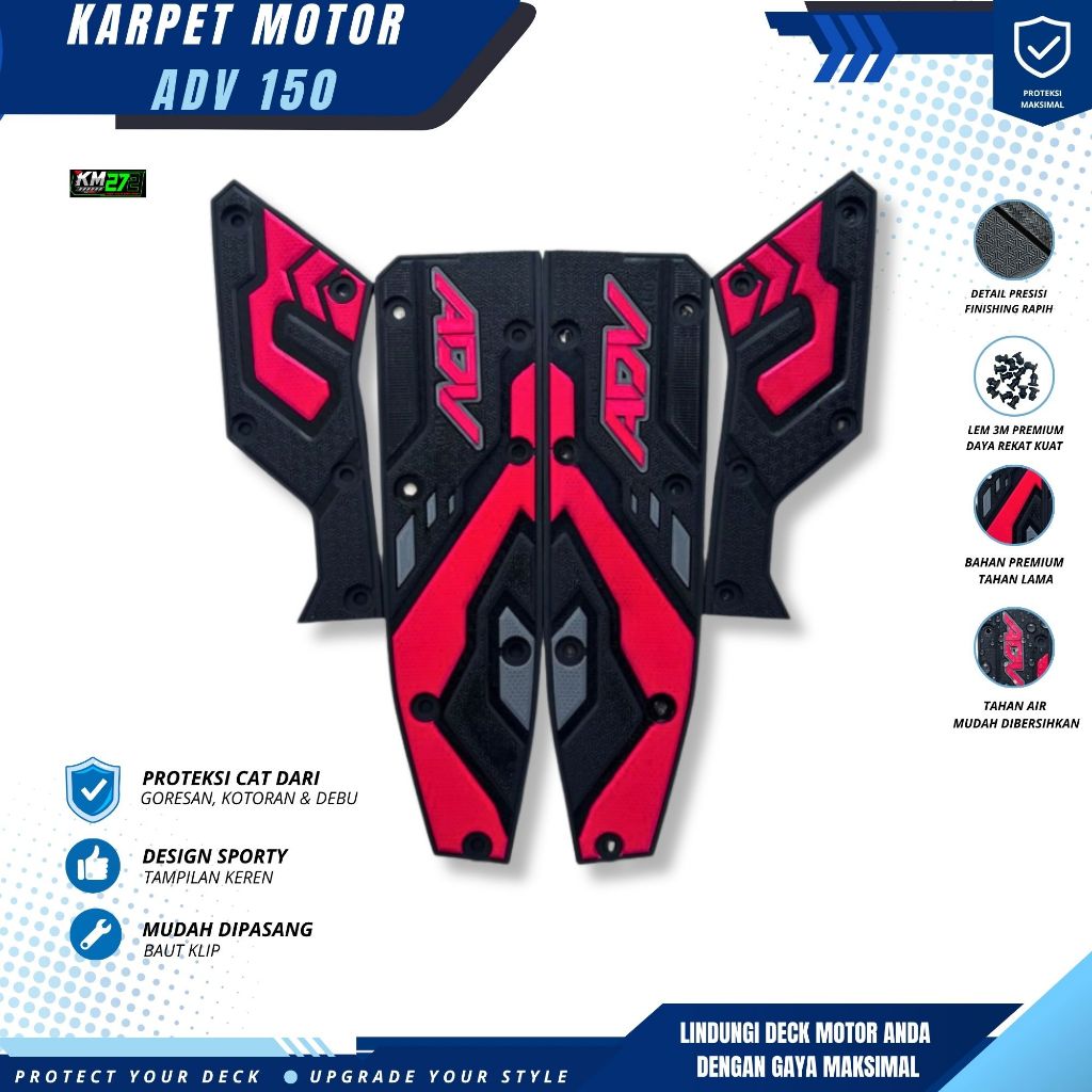 Aksesoris Motor Adv 150 - Karpet Motor Adv 150 Anti Licin 100% Full Karet
