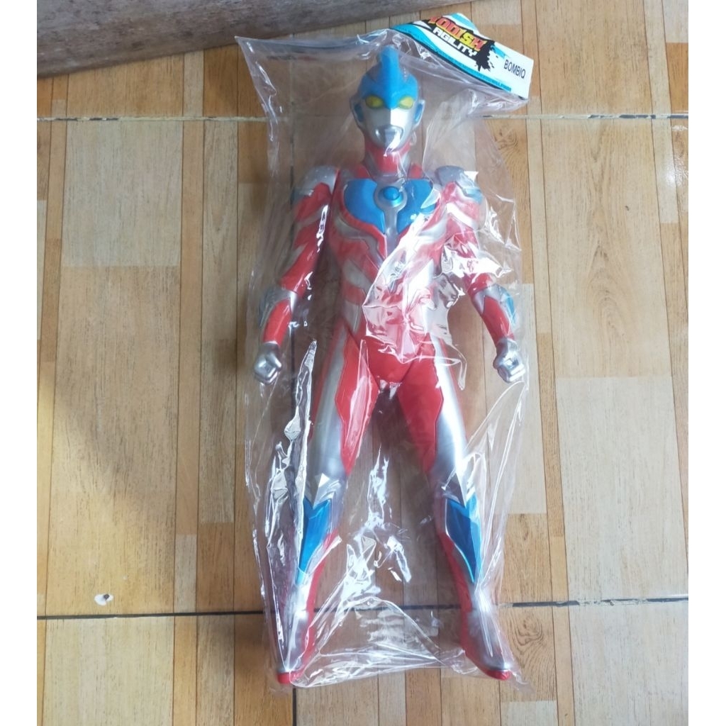 Mainan anak figure Ultraman ginga ukuran besar 45cm keren bisa nyala lampu dan suara keren murah Ult