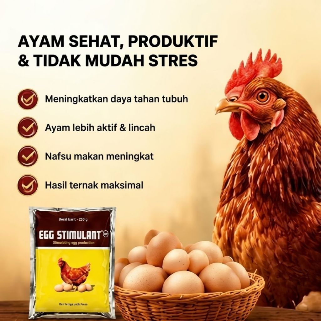 [BANTU PRODUKSI TELUR] Egg Stimulant 250gr B Complex Vitamin Hewan - Vitamin Ayam Petelur, Pakan Aya